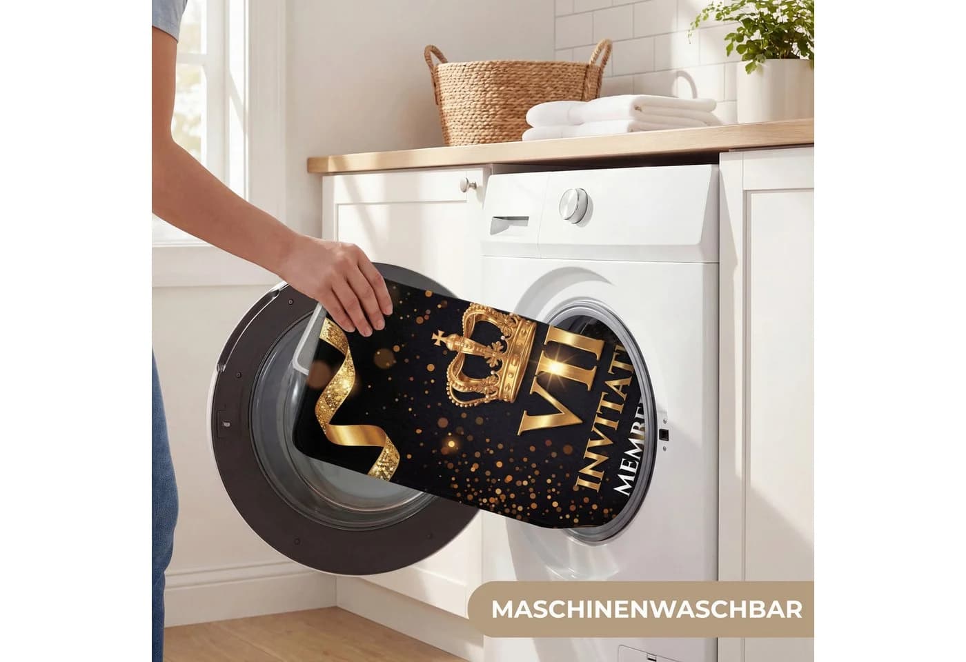 OnlyWow WC-Vorleger VIP Krone Gold Rechteckig - Bild 5
