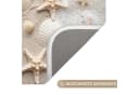 OnlyWow Badematte Muscheln Seesterne Strand Polyester Rutschfest Bild 3