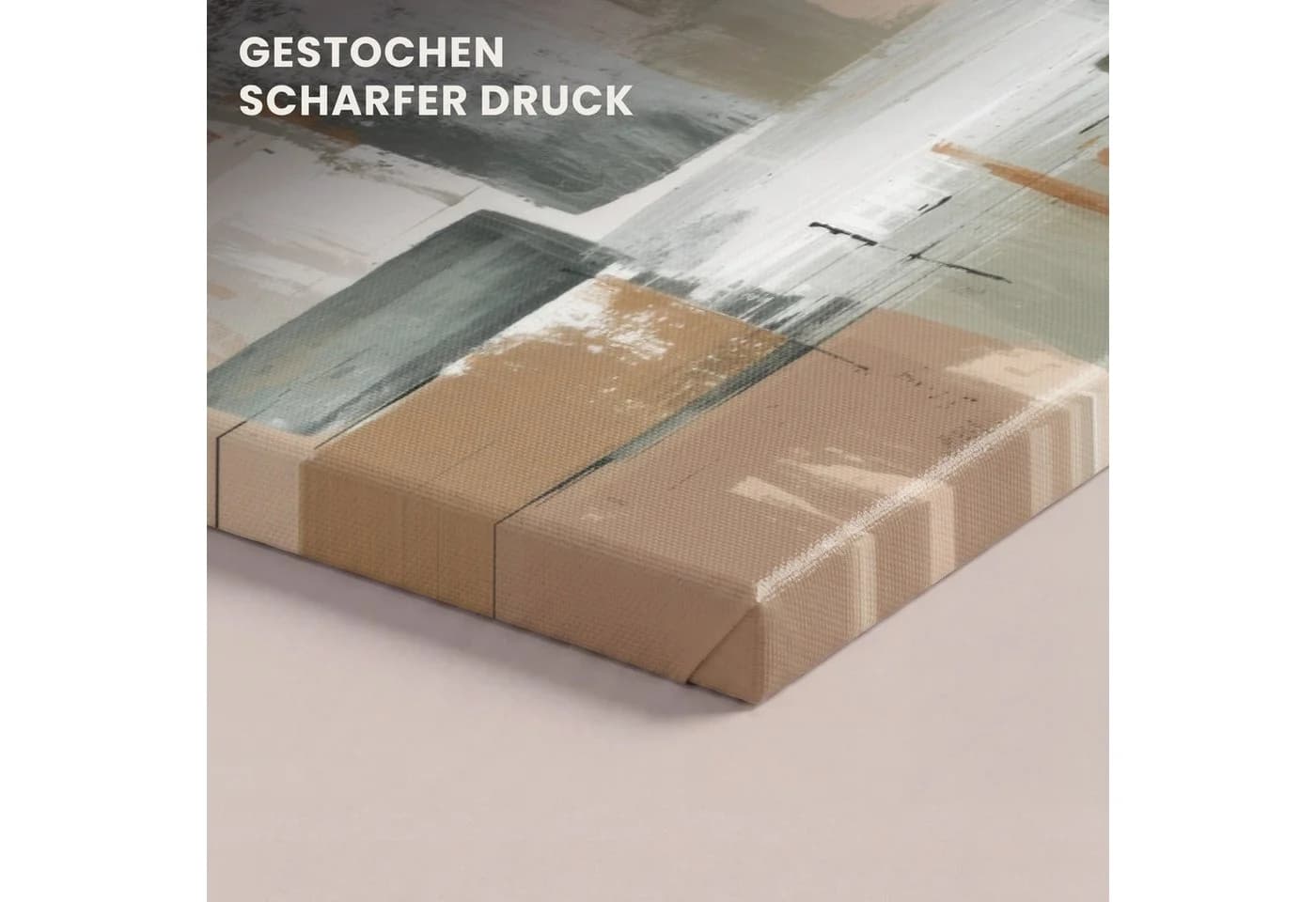 OneMillionCanvasses® Leinwandbild Abstrakt Pinselstriche Erdtöne - Bild 3
