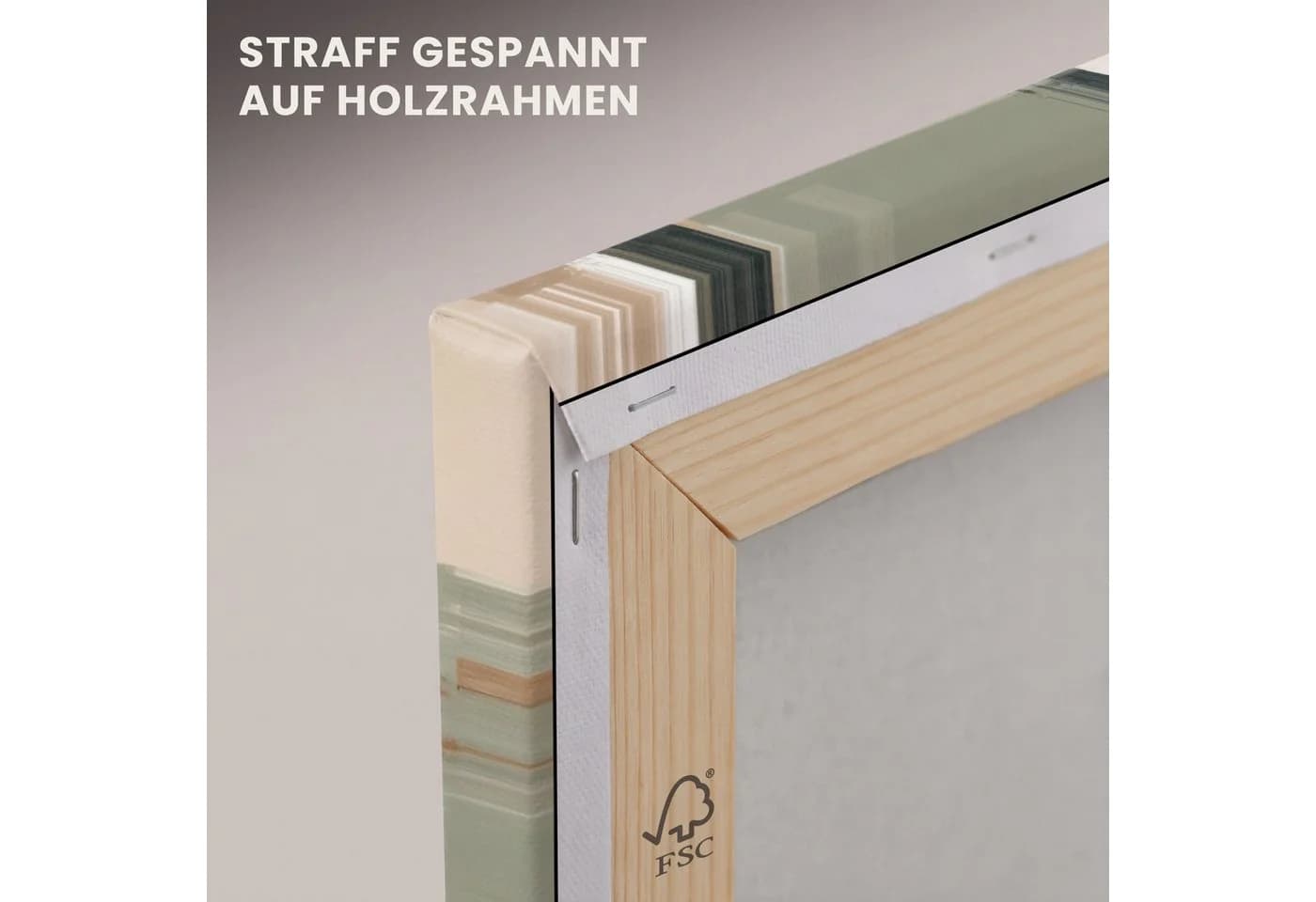 OneMillionCanvasses® Leinwandbild Abstrakt Pinselstriche Erdtöne - Bild 5