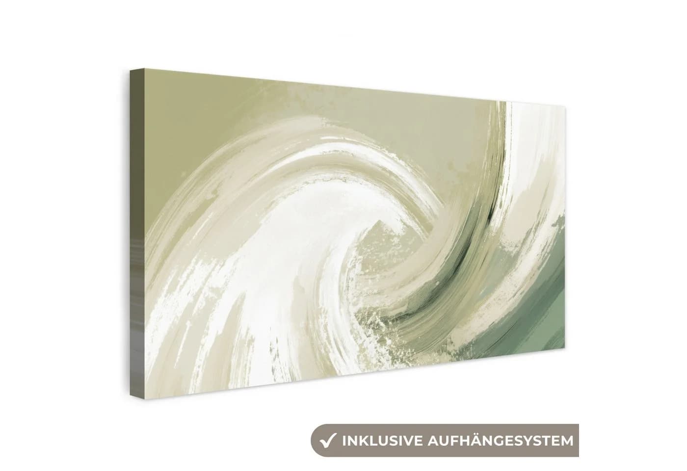 OneMillionCanvasses® Leinwandbild Abstrakt Grün Panorama - Bild 2