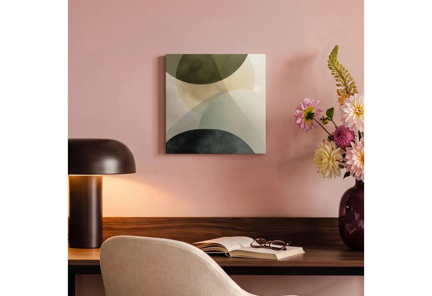 OneMillionCanvasses® Leinwandbild Abstrakt Beige Japandi - Bild 4
