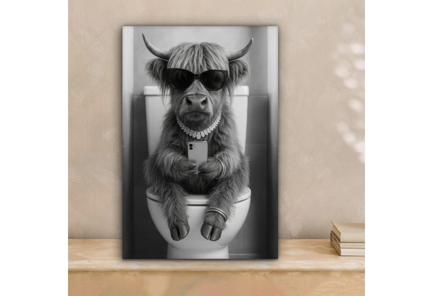 OneMillionCanvasses® Leinwandbild Taurus Schwarz-Weiß mit Stiermotiv