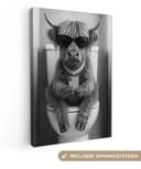 OneMillionCanvasses® Leinwandbild Taurus Schwarz-Weiß mit Stiermotiv Bild 2