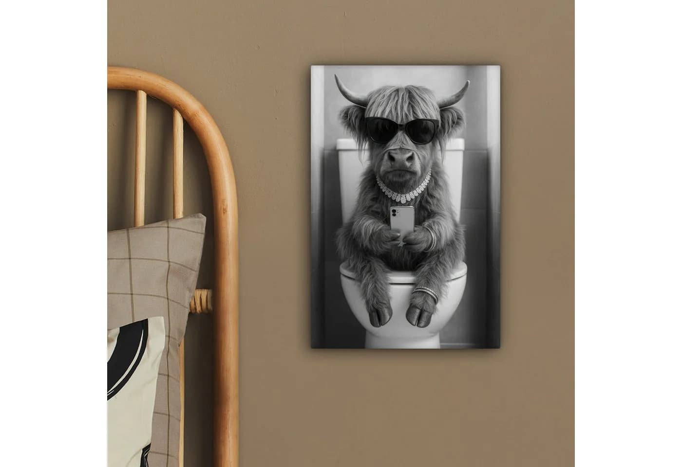 OneMillionCanvasses® Leinwandbild Taurus Schwarz-Weiß mit Stiermotiv - Bild 4