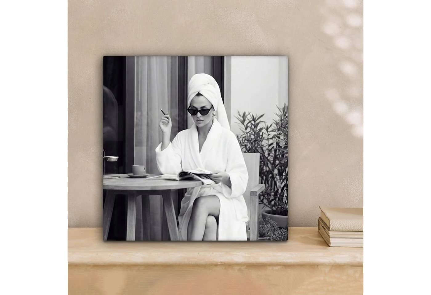 OneMillionCanvasses® Leinwandbild Modern Frau Schwarz-Weiß Pin-up Motiv