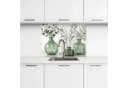 KitchenYeah Küchenrückwand Selbstklebend Grün Glasoptik Bild 1
