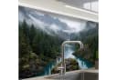 KitchenYeah Küchenrückwand Wasserfall Muster Selbstklebend Glasoptik Bild 2