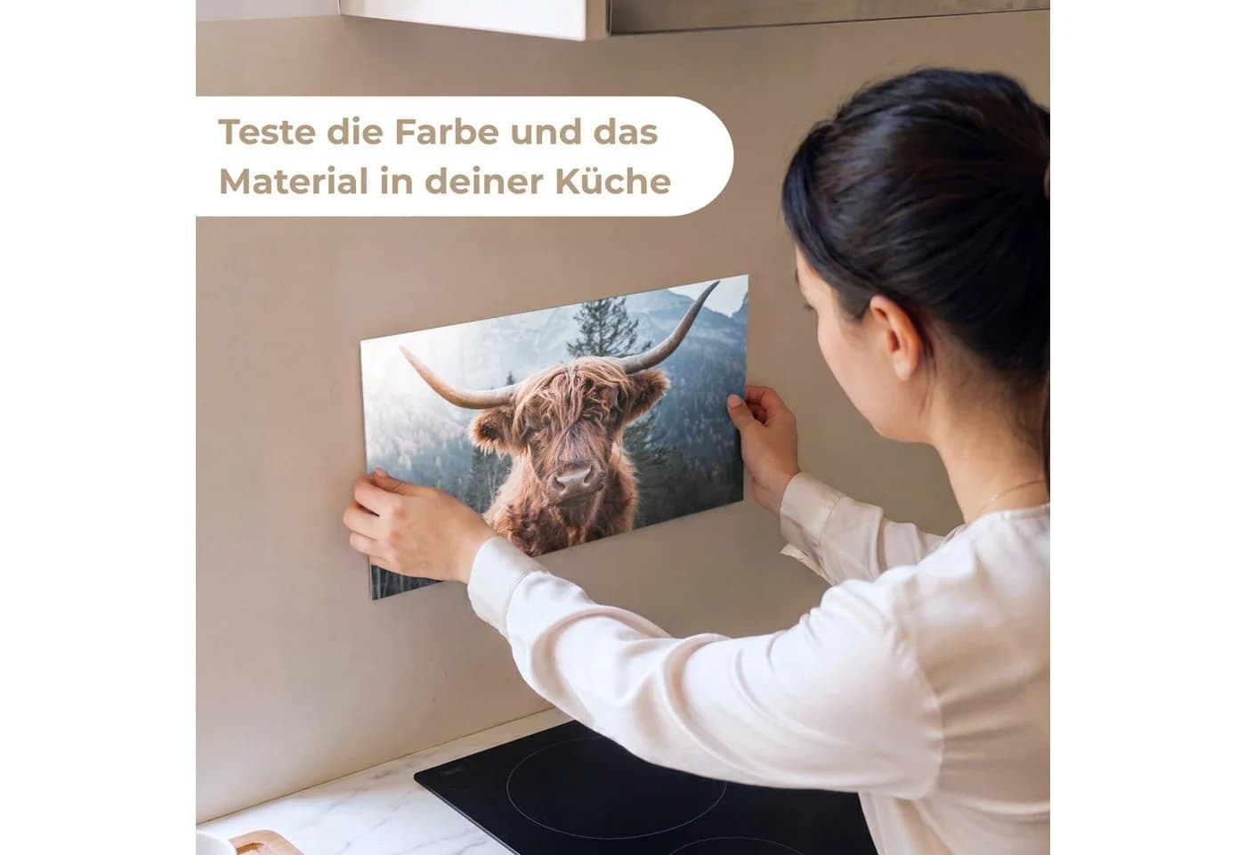 KitchenYeah Küchenrückwand Selbstklebend Schottischer Hochländer