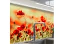 KitchenYeah Küchenrückwand Mohnblumen Rot Selbstklebend Bild 2