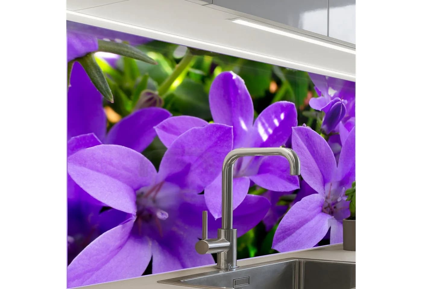 KitchenYeah Küchenrückwand Blumen Lila Selbstklebend - Bild 2
