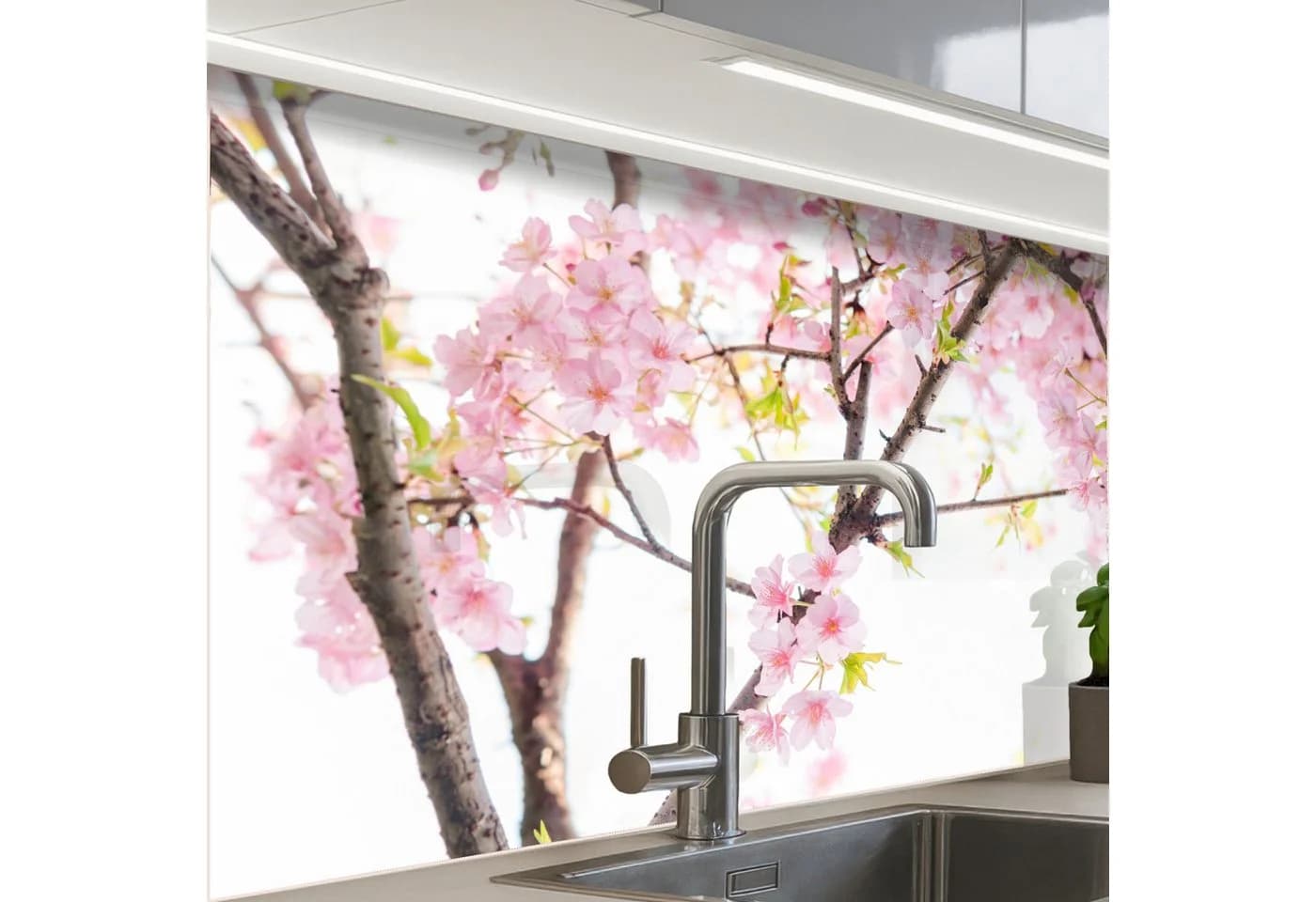 KitchenYeah Küchenrückwand Kirschblüte Rosa Selbstklebend - Bild 2