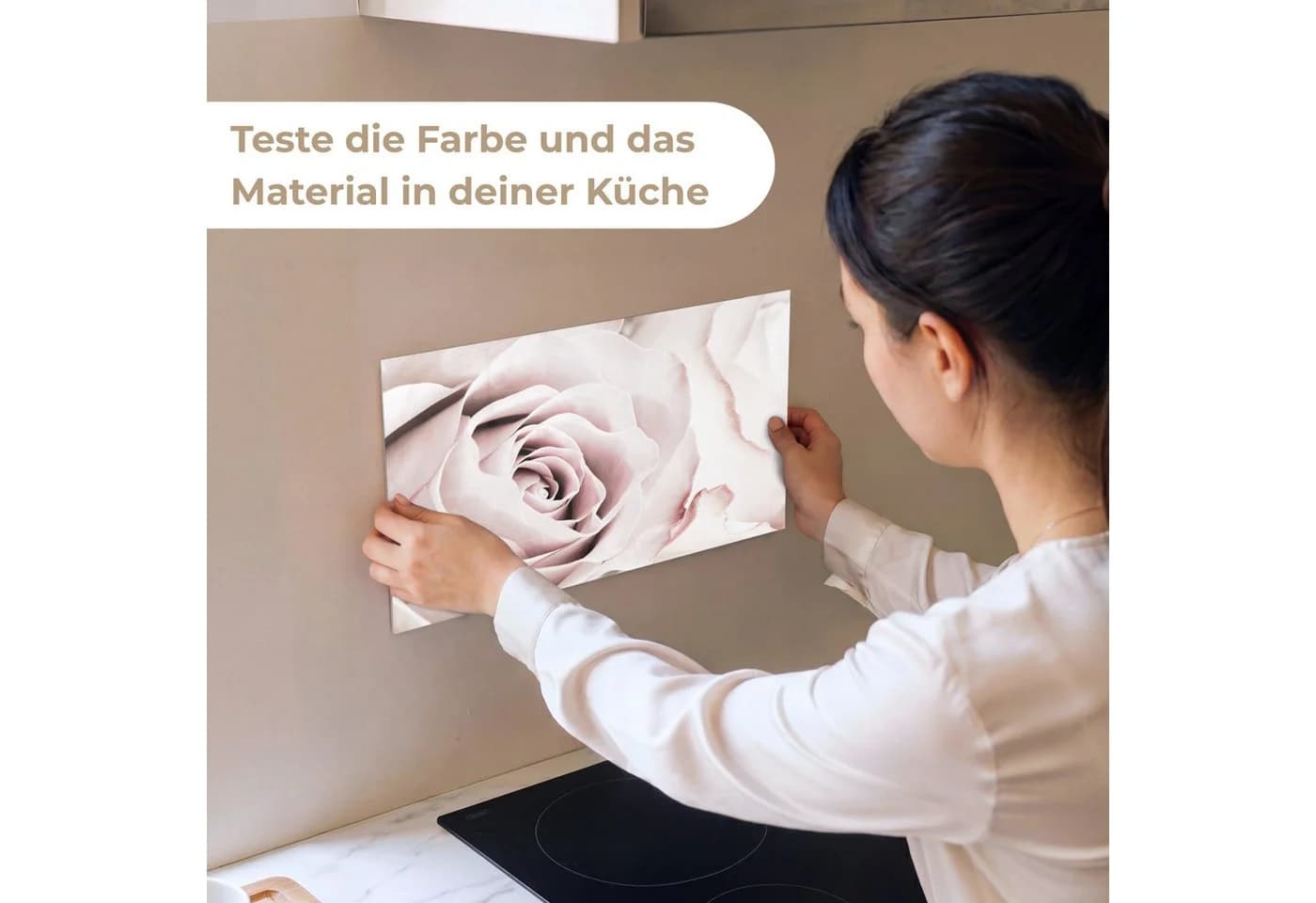 KitchenYeah Küchenrückwand Rosa Blumenmuster Selbstklebend
