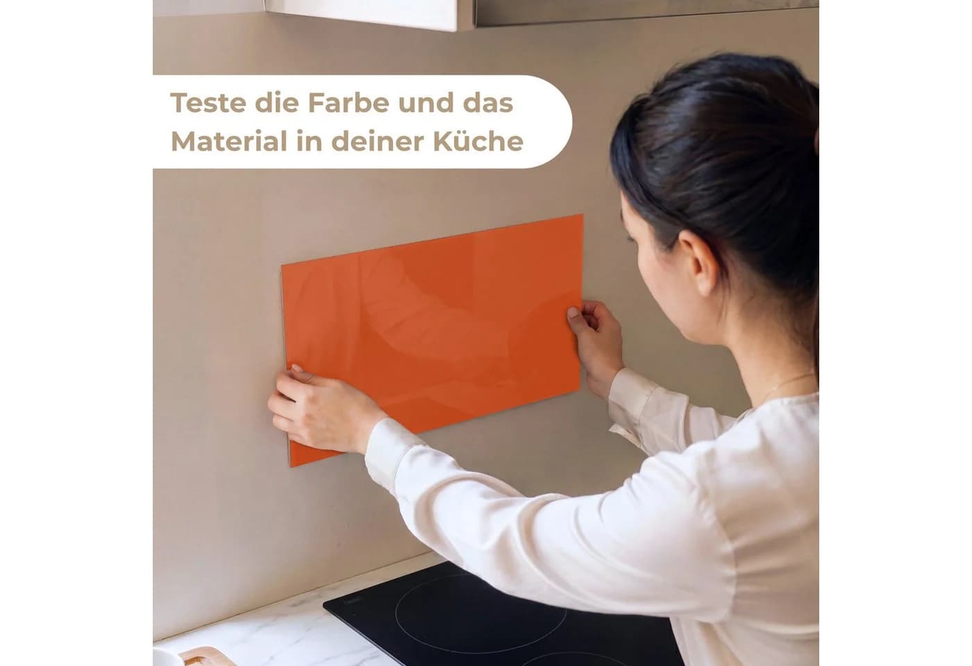KitchenYeah Küchenrückwand selbstklebend Sienna Braun Glasoptik