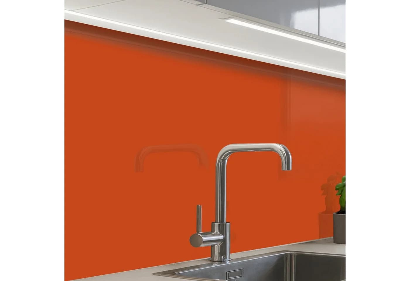 KitchenYeah Küchenrückwand selbstklebend Sienna Braun Glasoptik - Bild 2