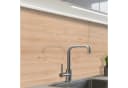 KitchenYeah Küchenrückwand Selbstklebend Holz-Muster Braun Bild 2