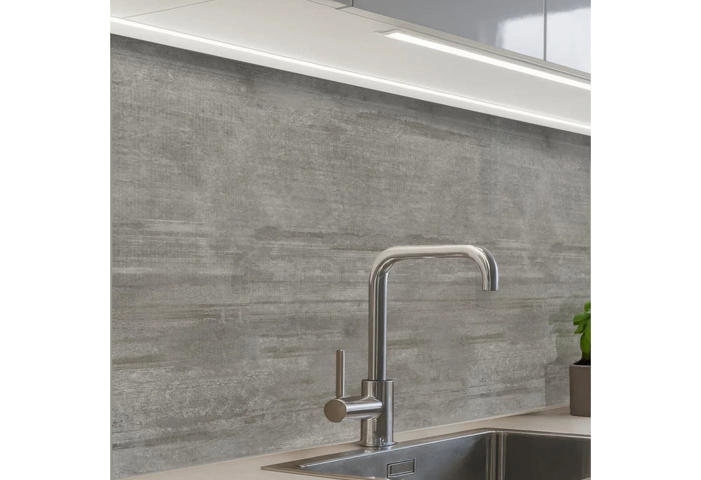 KitchenYeah Küchenrückwand selbstklebend Betonoptik Grau - Bild 2