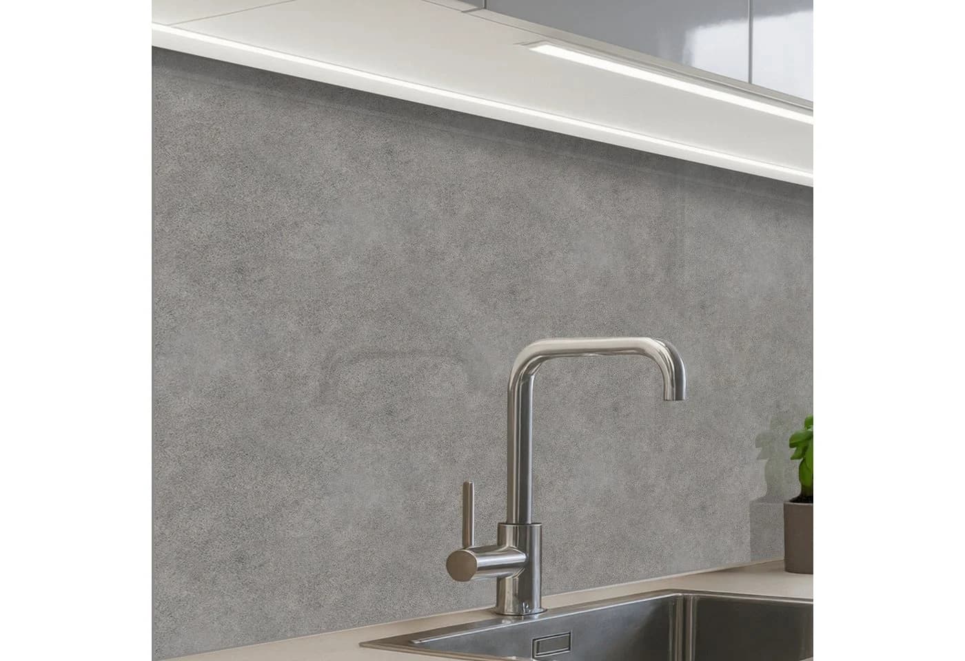KitchenYeah Küchenrückwand Selbstklebend Industriell Grau Beton - Bild 2