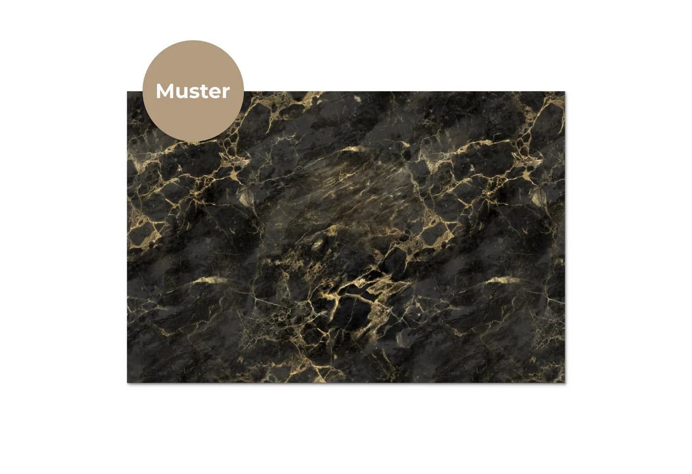 KitchenYeah Küchenrückwand Selbstklebend Schwarz Gold Marmor Glasoptik - Bild 3