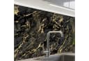 KitchenYeah Küchenrückwand Selbstklebend Marmor Schwarz Goldstruktur Bild 2