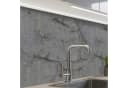 KitchenYeah Küchenrückwand selbstklebend Alt-Beton Grau-Braun Bild 2