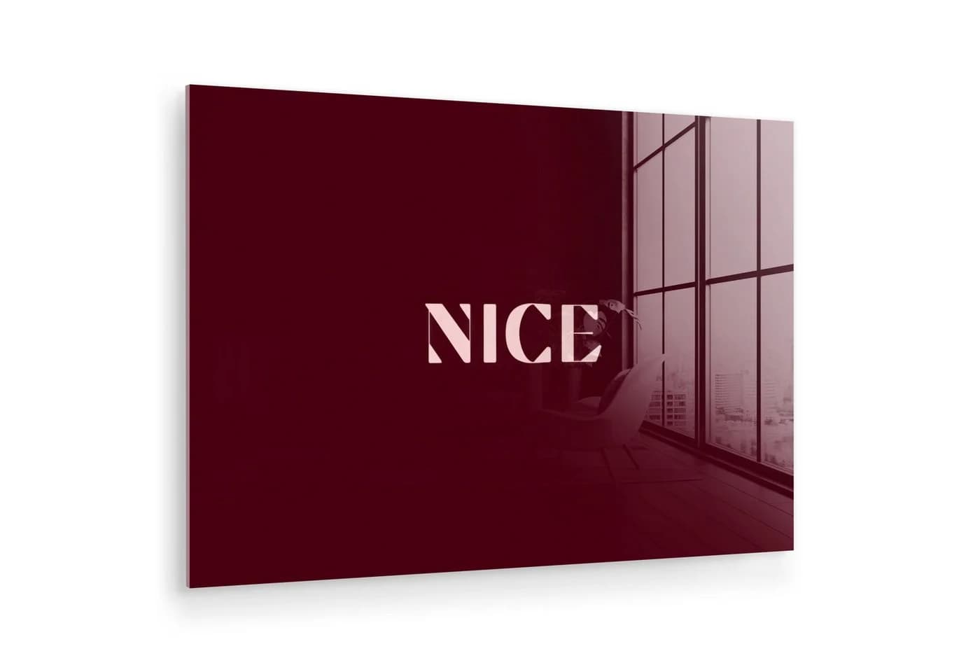 MuchoWow Acrylglasbild Nizza Rosa Rot Modern - Bild 2