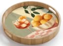 OnlyWow Tablett Rund mit Henkel Eichenholz Bild 2
