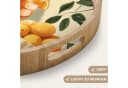 OnlyWow Tablett Rund mit Henkel Eichenholz Bild 3