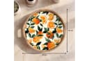 OnlyWow Tablett Rund mit Henkel Eichenholz Beige Orange Bild 1