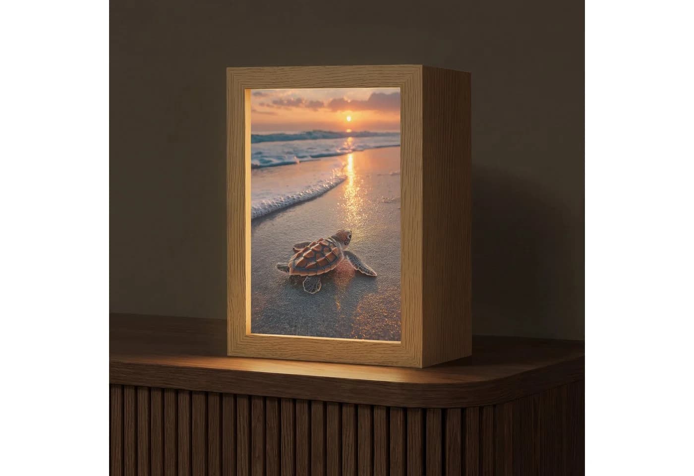 OnlyWow Tischleuchte Lightbox Schildkröte Dimmbar LED - Bild 2