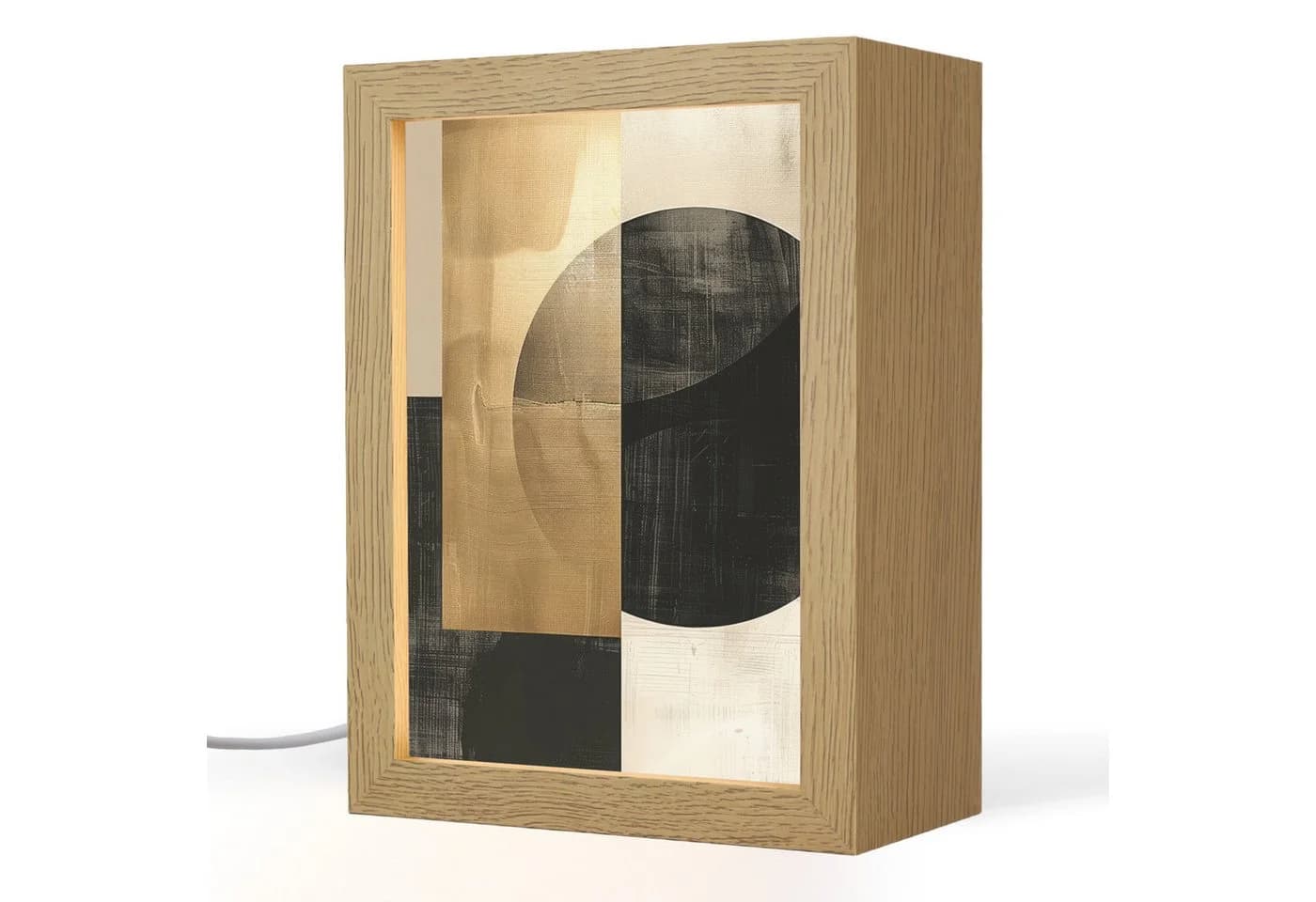 OnlyWow Tischleuchte Abstrakt Dimmbar LED Farbwechsel Holz - Bild 2