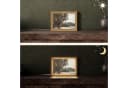 OnlyWow Tischleuchte Lightbox Insel Dimmbar LED Holzrahmen Bild 1