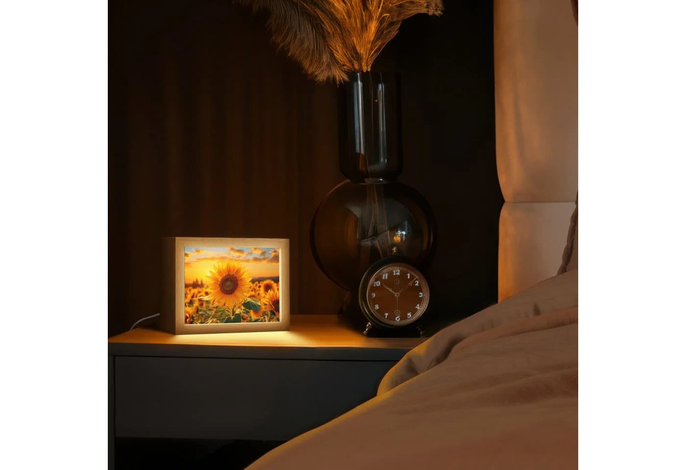 OnlyWow Tischleuchte Sonnenblume Gelb Dimmbar LED - Bild 3