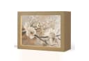 OnlyWow Tischleuchte Blumen Dimmbar LED Farbwechsel Holzrahmen Beige/Braun Bild 2