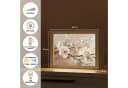 OnlyWow Tischleuchte Blumen Dimmbar LED Farbwechsel Holzrahmen Beige/Braun Bild 4