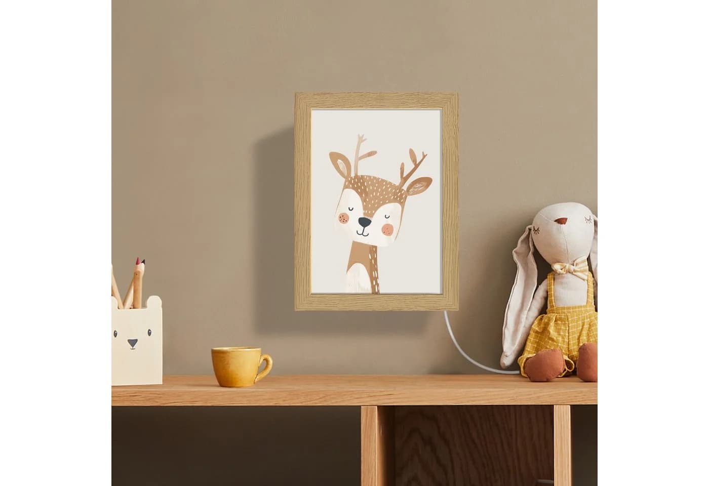 OnlyWow Wandleuchte Lightbox Hirsche Beige LED Dimmbar - Bild 4