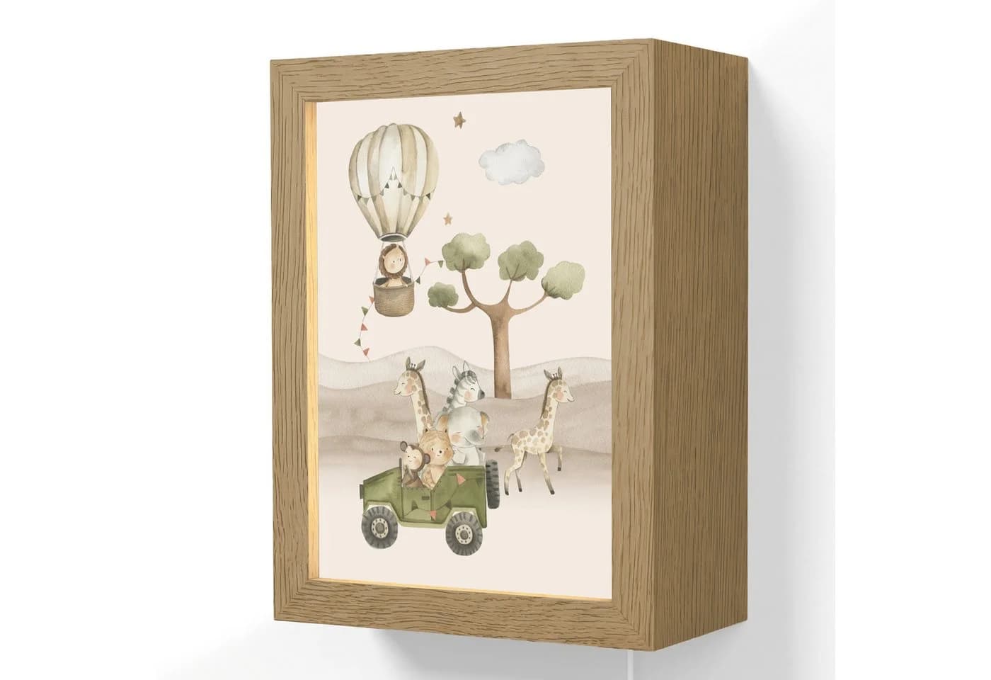 OnlyWow Wandleuchte Safari Lichtbox Dimmbar LED Kinderzimmer - Bild 2