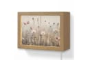 OnlyWow Wandleuchte Lightbox Blumen Rosa Beige Modern Dimmbar LED Bild 2