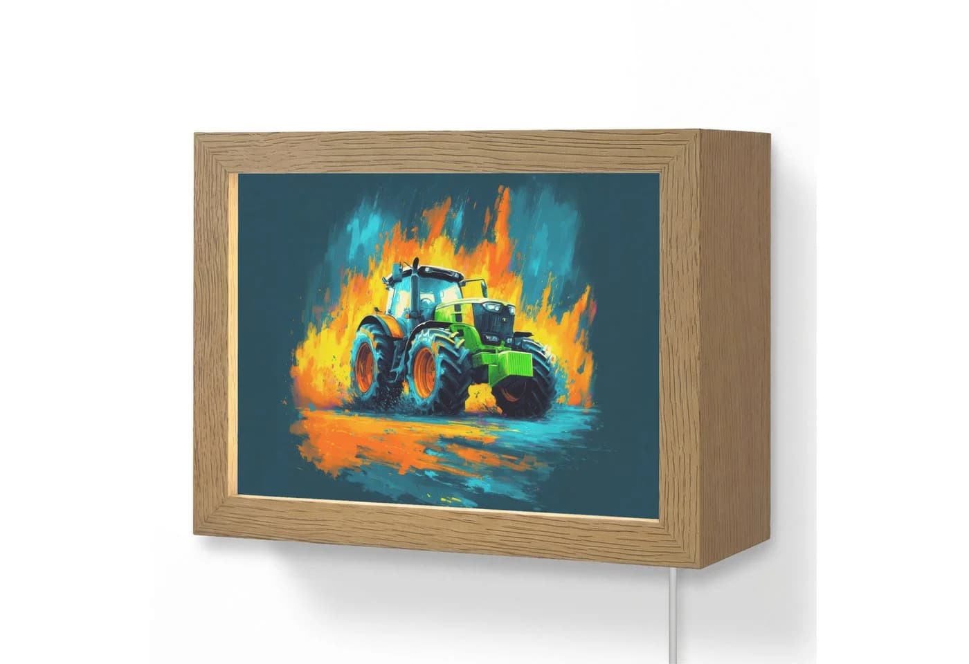 OnlyWow Wandleuchte Lightbox Traktor Grün Dimmbar LED - Bild 2