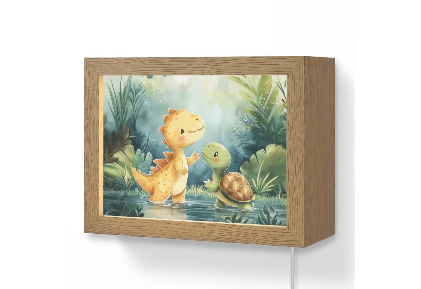 OnlyWow Wandleuchte Lightbox Dinosaurier & Schildkröte Dimmbar LED - Bild 2