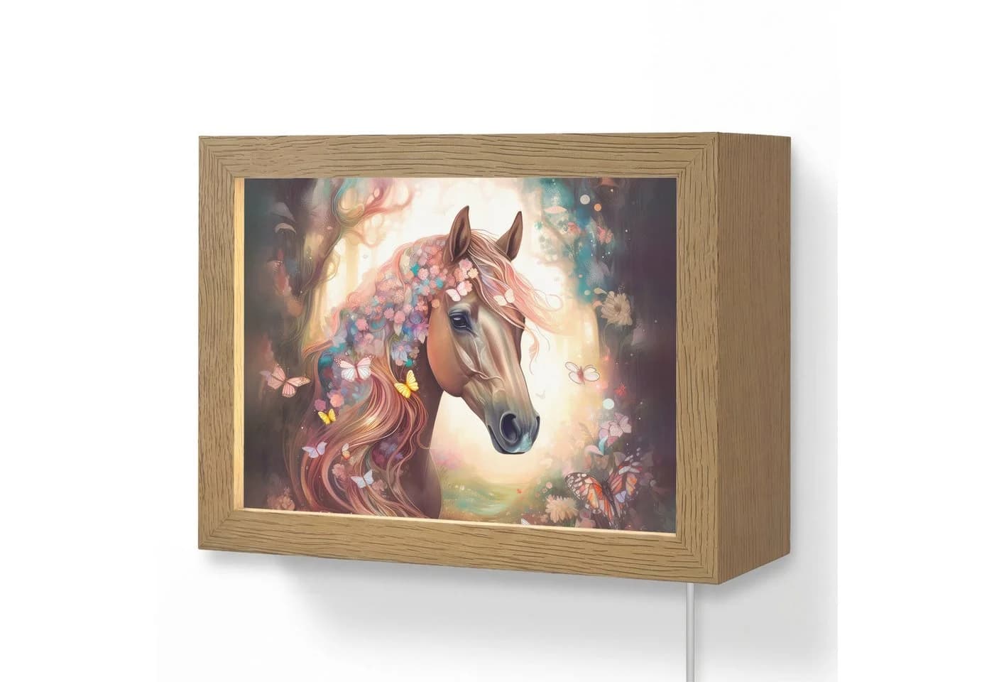 OnlyWow Wandleuchte Lightbox Pferd Dimmbar LED Kinderzimmer - Bild 2
