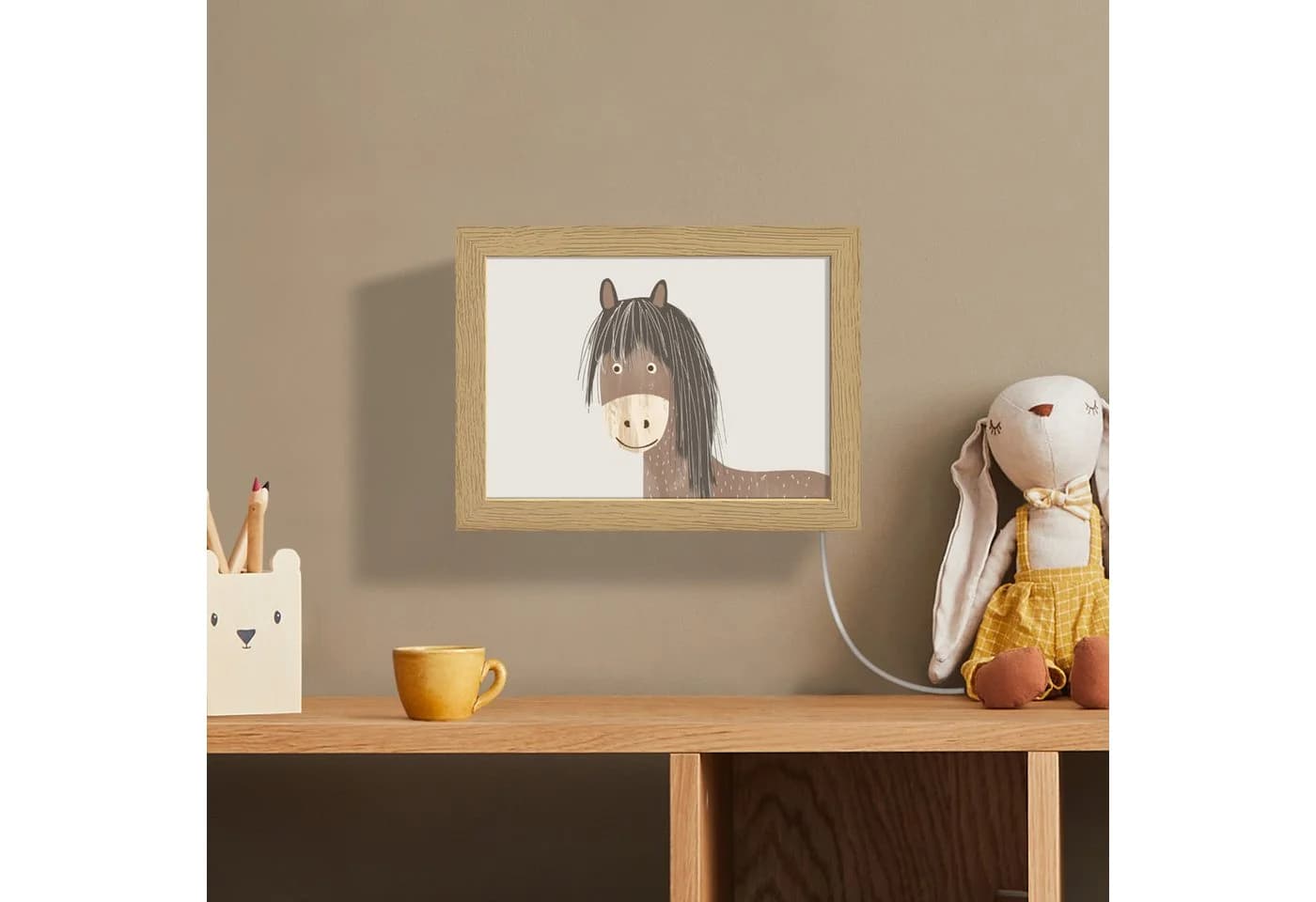 OnlyWow Wandleuchte Lightbox Pferd Dimmbar LED Kinderzimmer - Bild 4