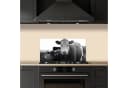 KitchenYeah Küchenrückwand selbstklebend Kühe Schwarz/Weiß Glasoptik Bild 5