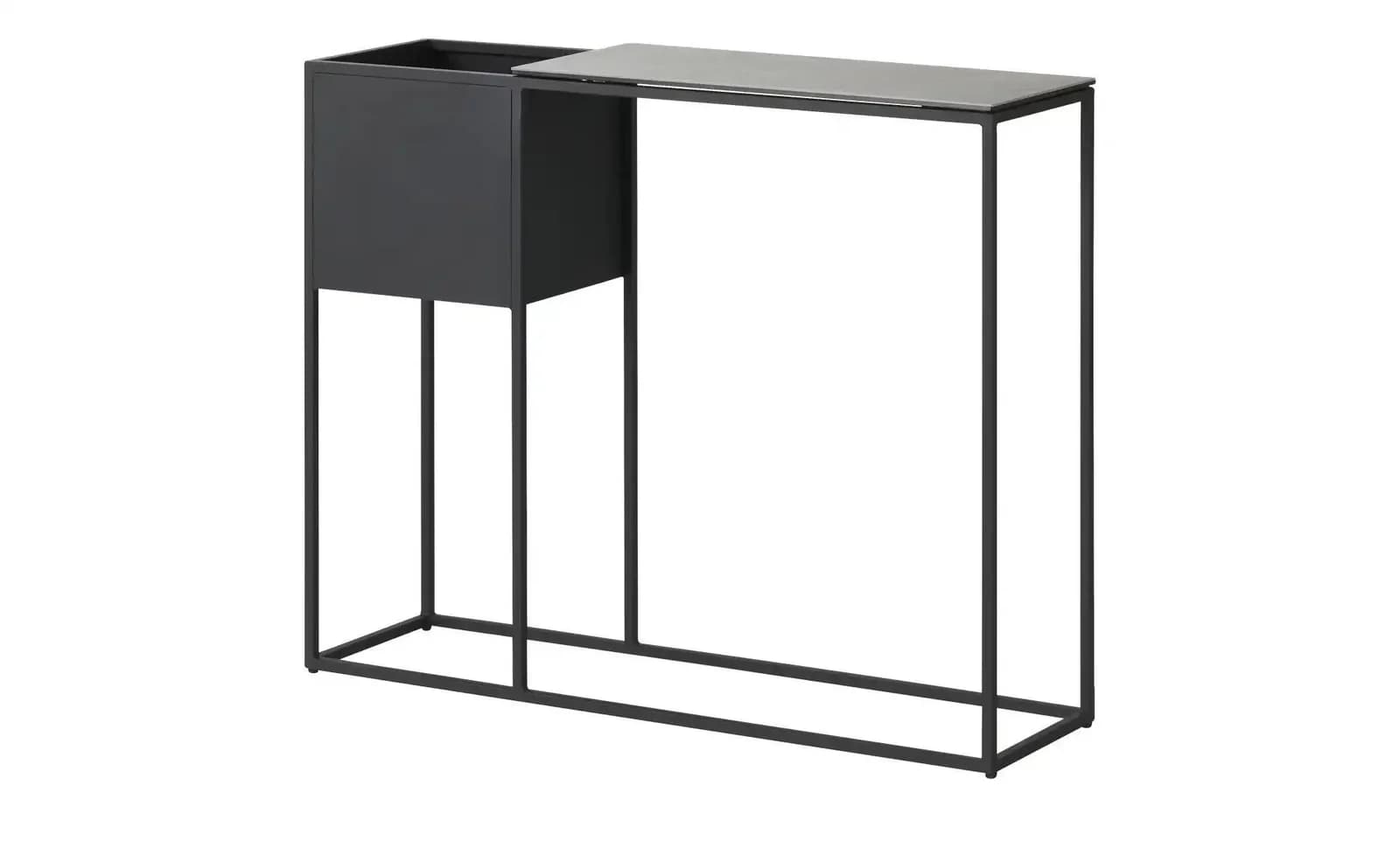 Jette Home Konsolentisch Salwa Grau Glas Keramik Metallgestell