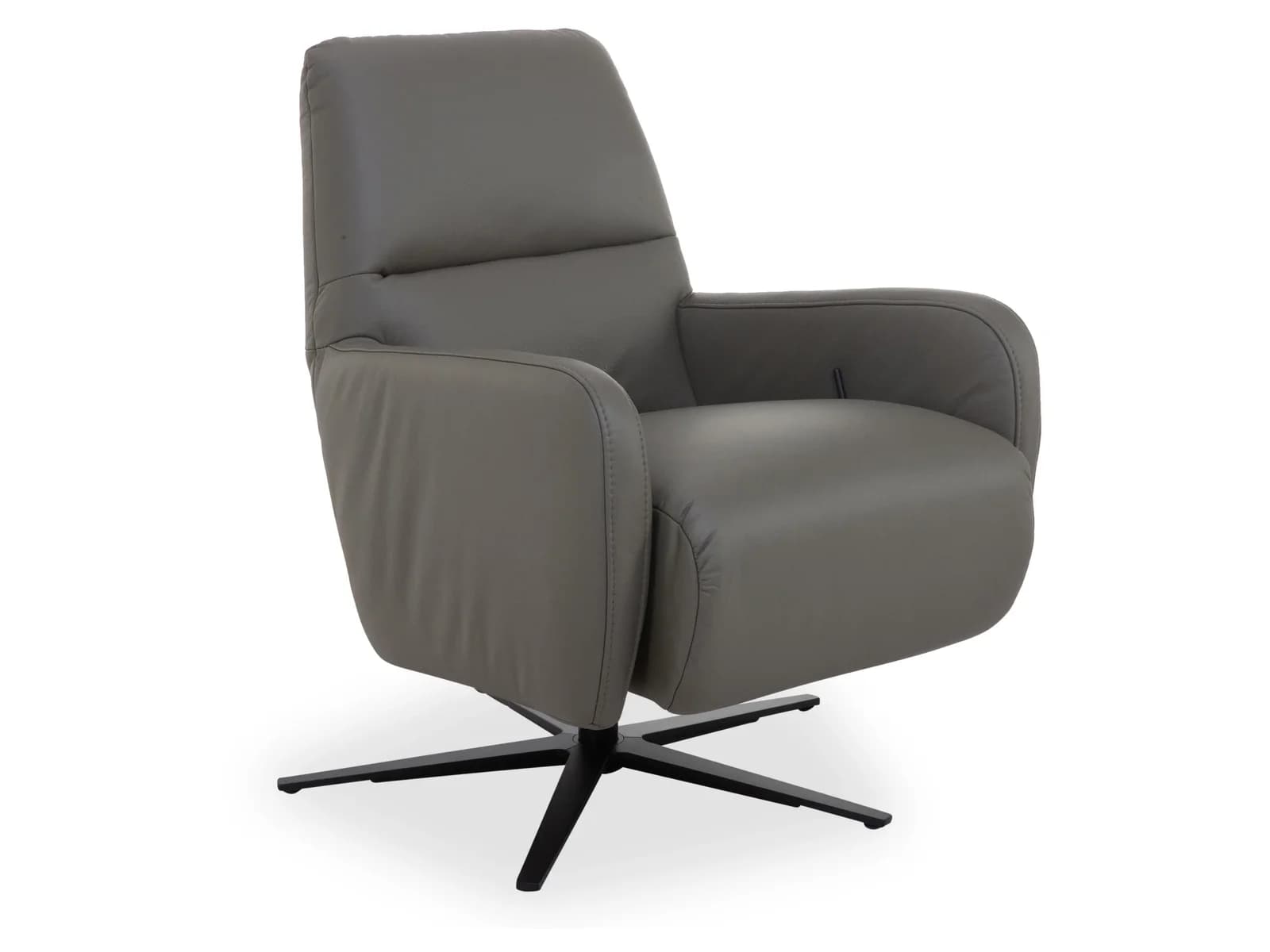 SYSTEMPOLSTER PADDY Sessel Leder olive mit Dreh- und Wippfunktion