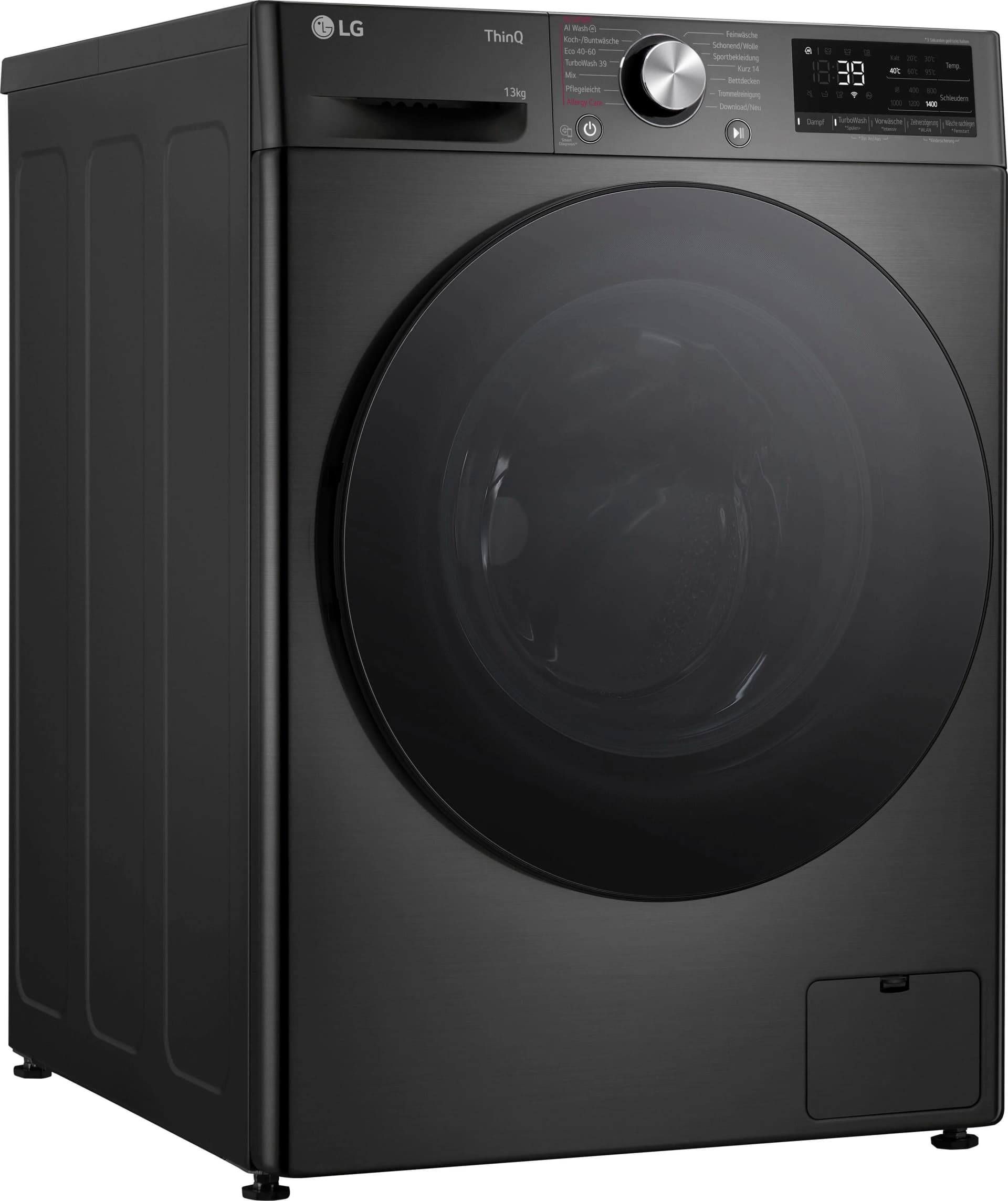 LG Waschmaschine F4WR703YB 13 kg Schwarz Dampffunktion