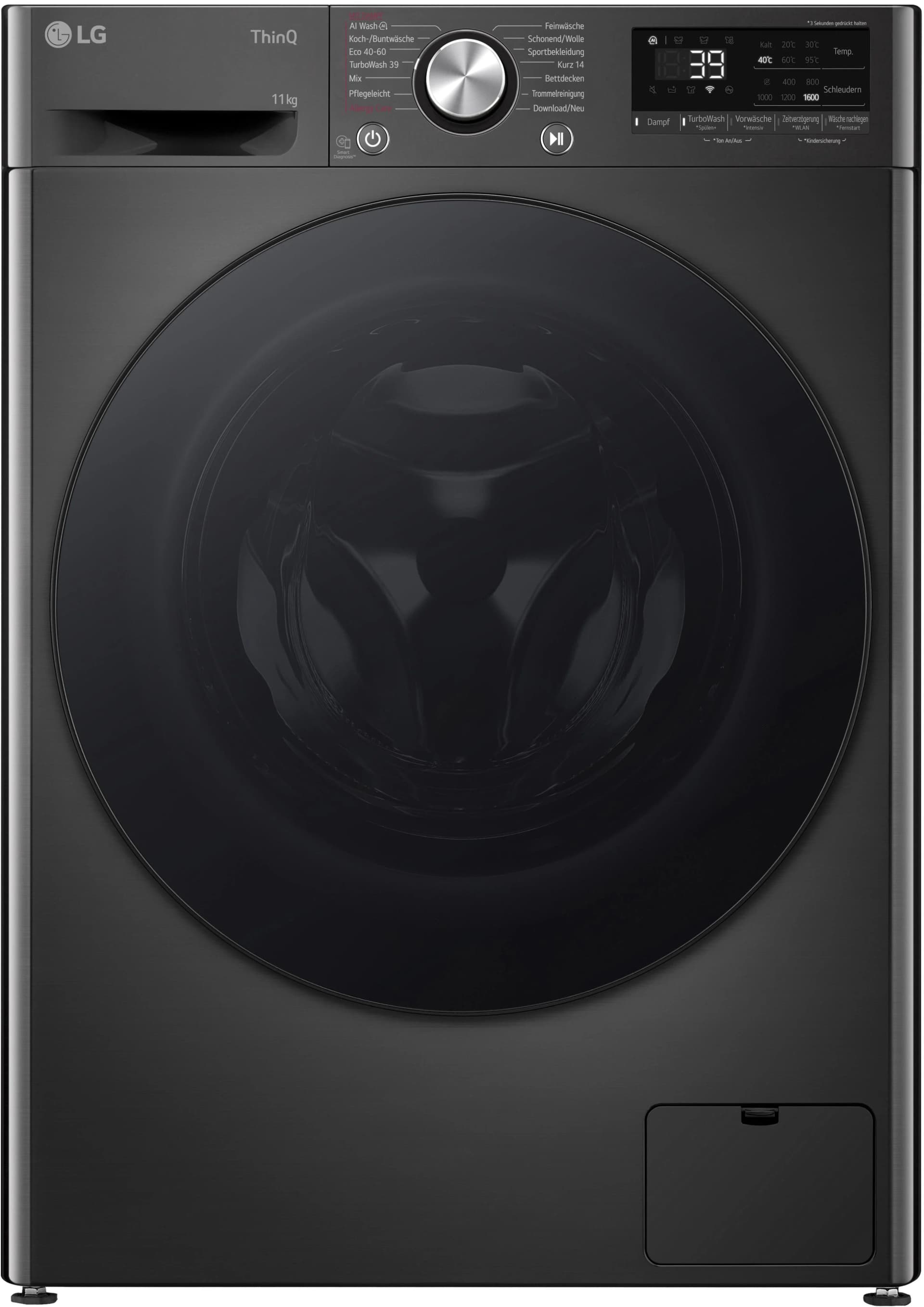 LG Waschmaschine F6WR701YB Dampffunktion Schwarz