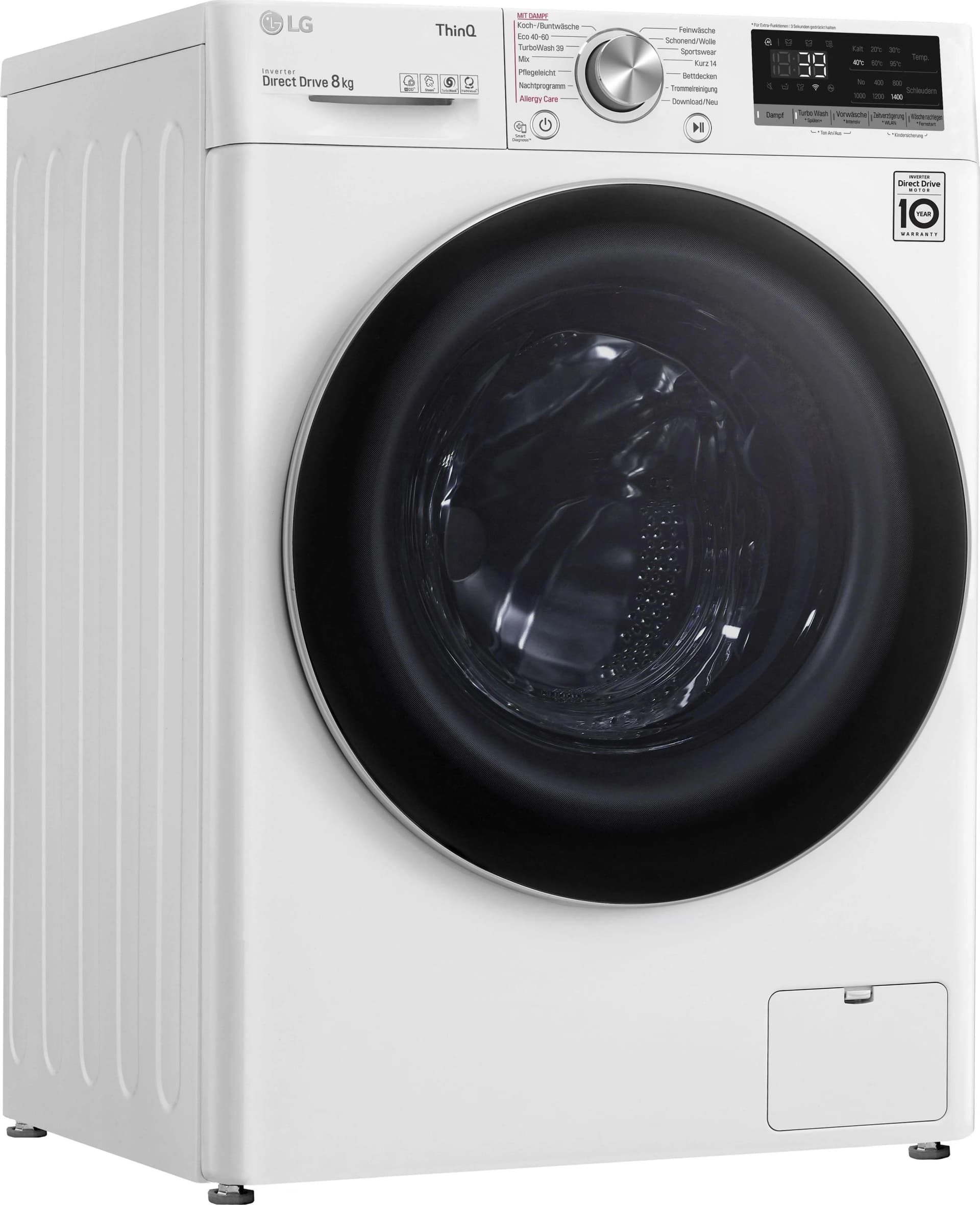 LG Waschmaschine F4WV708P1E TurboWash Weiß
