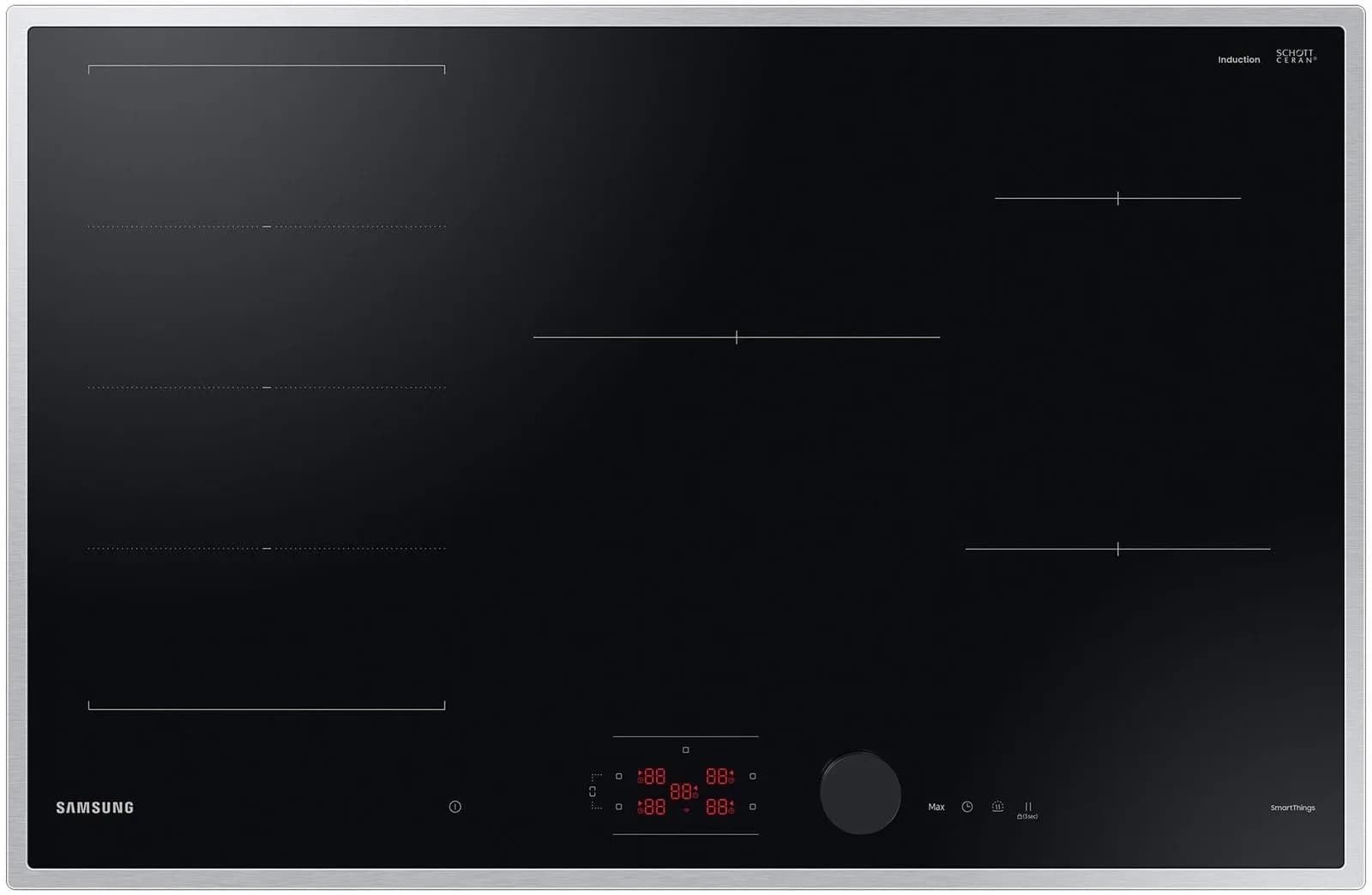 Samsung Flex-Induktions-Kochfeld NZ85C6058HK/U1 Silberfarben