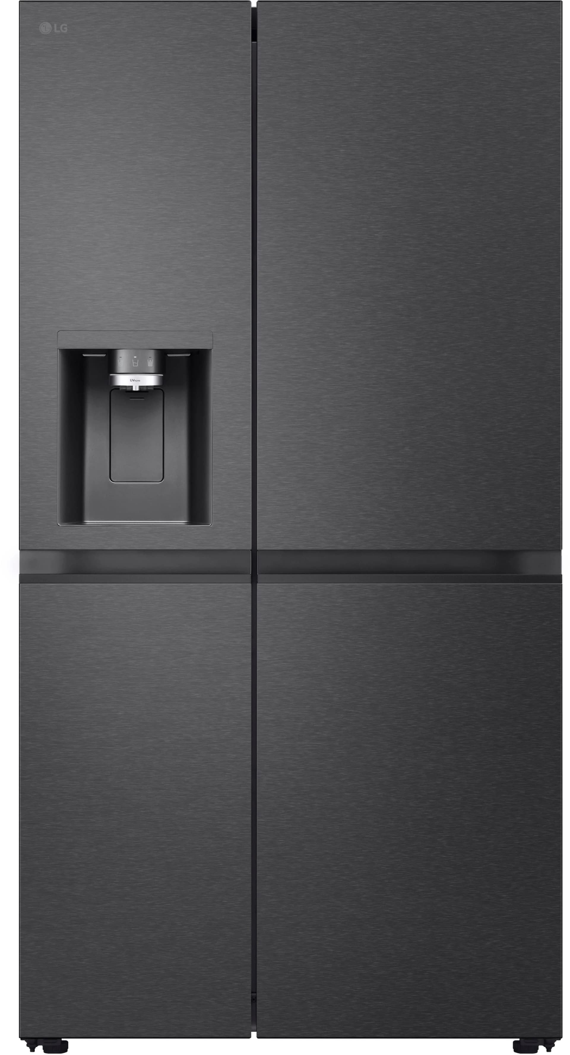 LG Side-by-Side GSLE81EPBD Kühlschrank Schwarz Smart Inverter